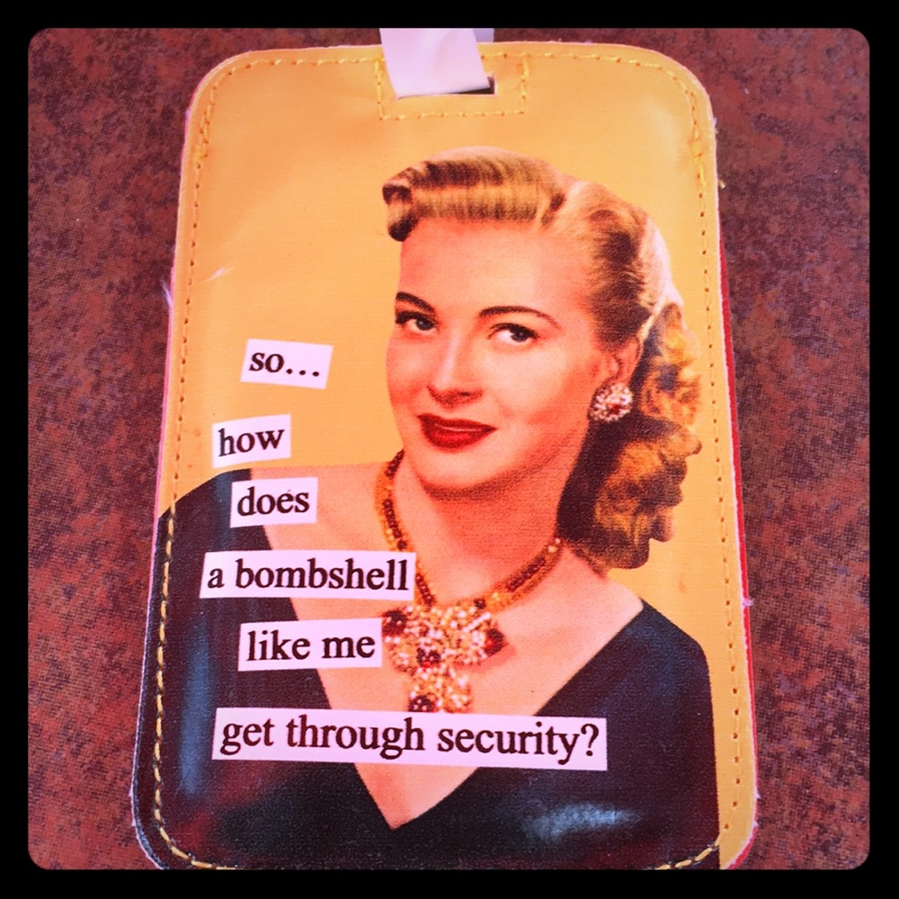 Anne Taintor luggage tag